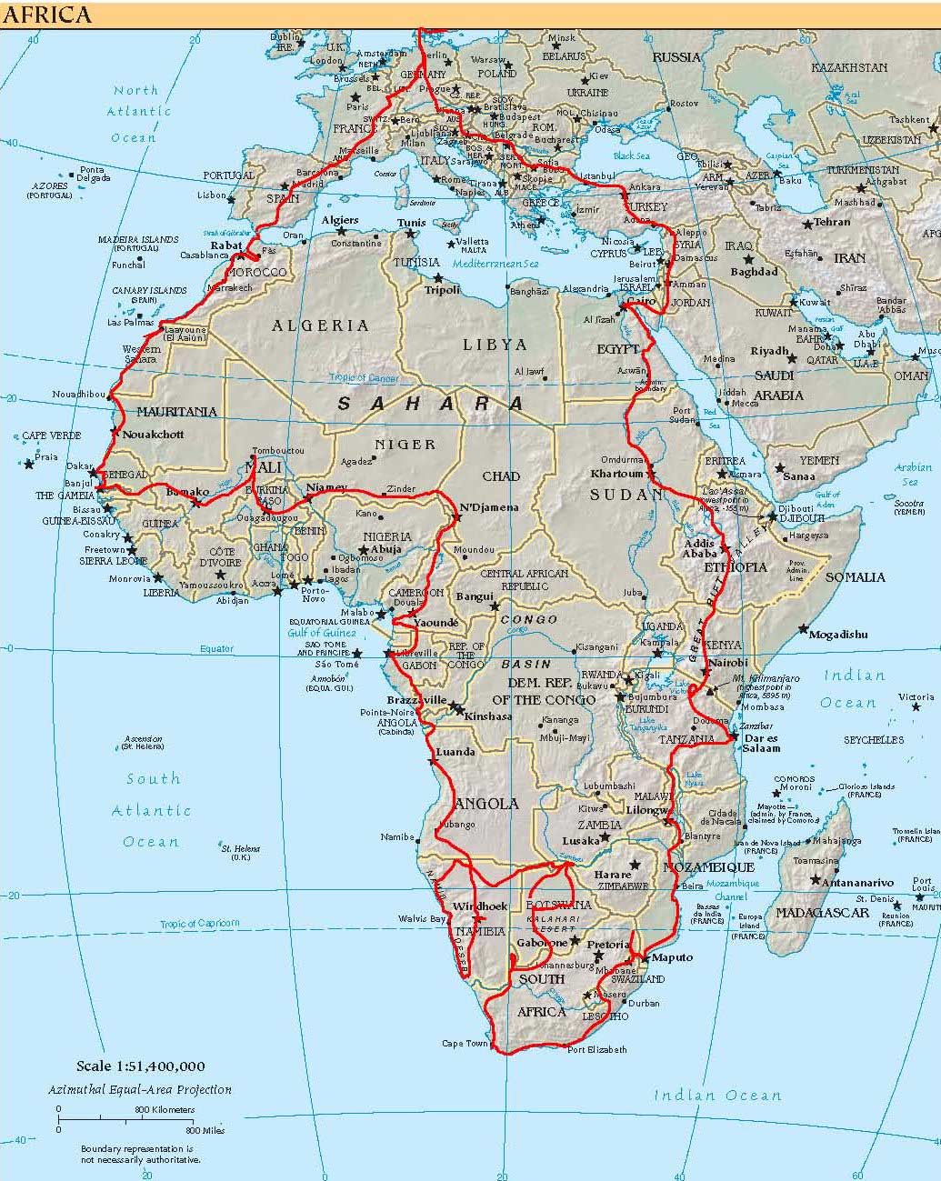 Afrika Karta Svenska